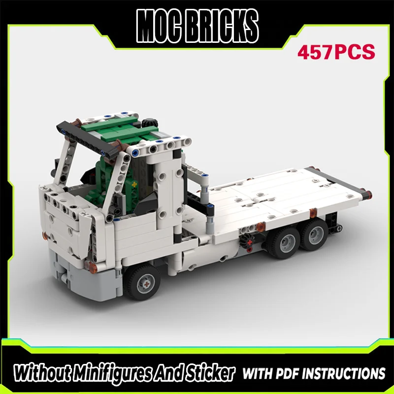 

City Car Model MOC Building Bricks Classic Flatbed Transport Truck Modular Technology Gifts Holiday Assemble Children Toys Suit