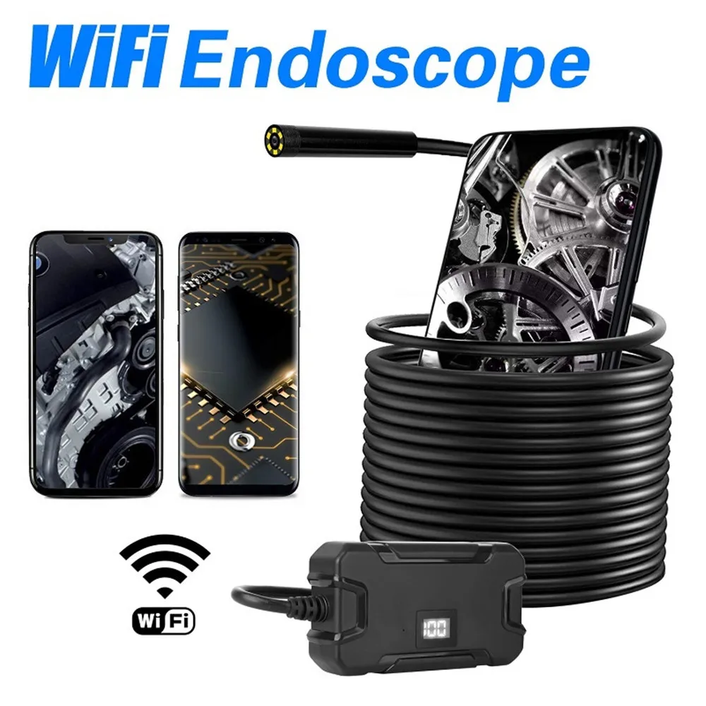 2MP 1080P 5.5mm Rigid Cable WIFI Endoscope Water-proof IP66 CMOS Borescope Inspection Digital Microscope Camera