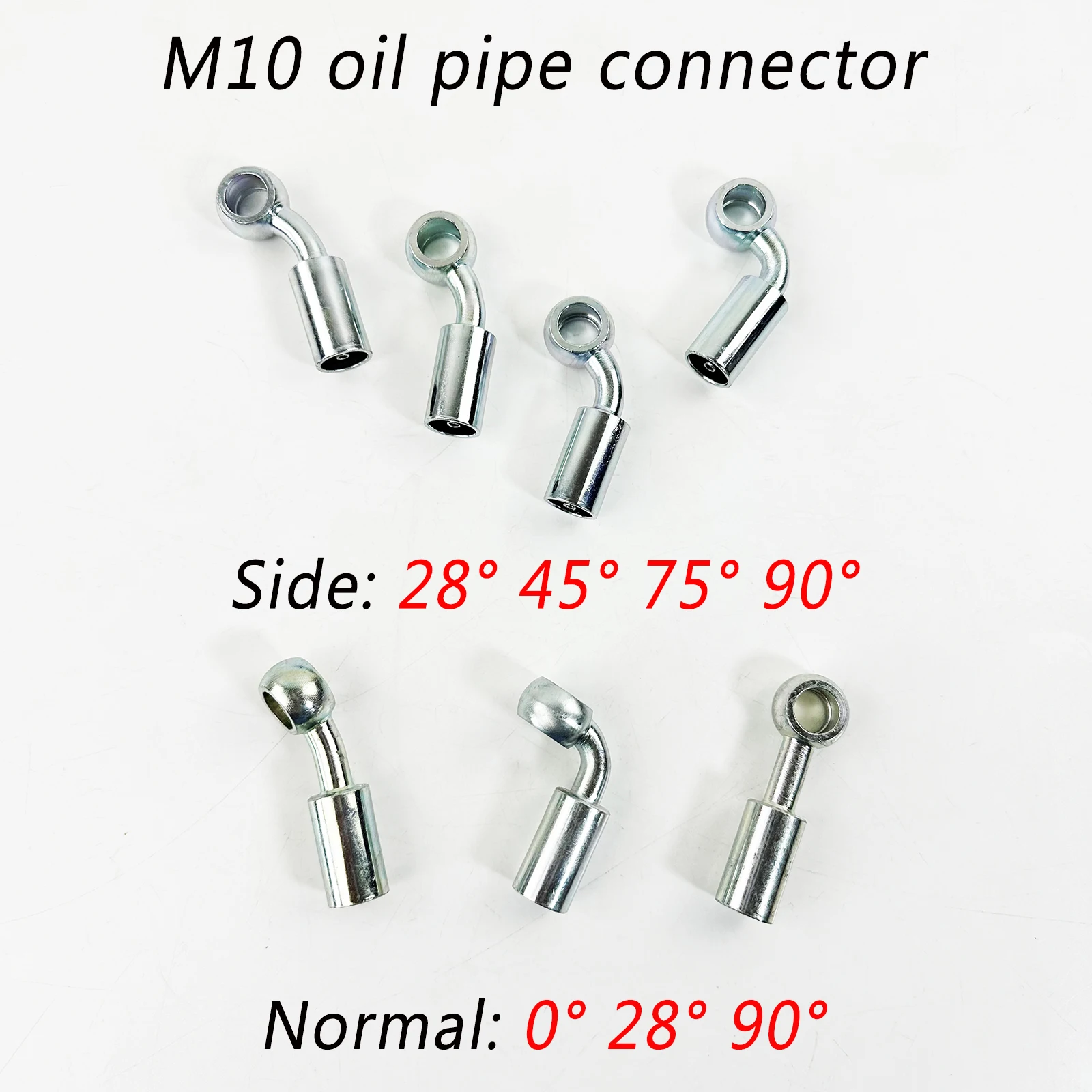 

Universal M10 Fuel Line Fitting Oil Pipe Joint White Elbow Adapter 0°/28°/45°/75°/90° for Auto & Motorbike Mods