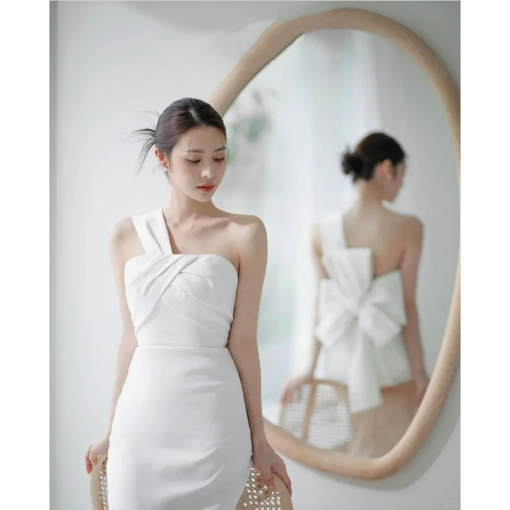 

Welove Halter Simple Ivory Sweet Beauty Bride Wedding Party Dress Strapless Korea 드레스 Photography Wedding Dresses for Women