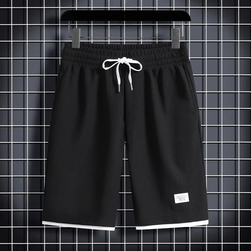 

Ice Silk Short Pants Women's Summer Casual Sports Thin Beach Five-Point Middle Pants Natural Waist Straight Leg Pants