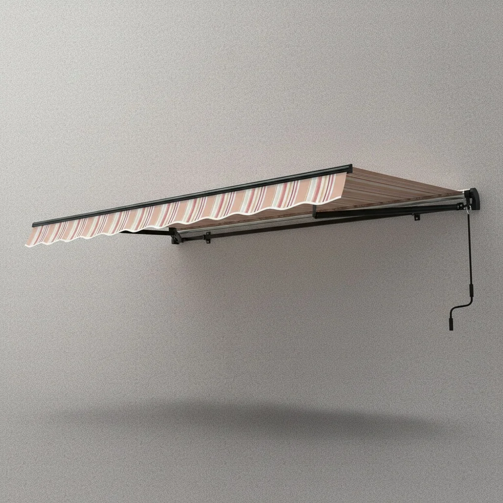 Retractable Awning, Aluminum Frame PU Canvas Outdoor Window Shades, Waterproof Sunshade Canopy, Motorized Patio Awning for Home