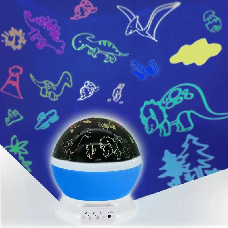LED Night Lamp Jurassic Park Dinosaur Projector Light Automatic Color Change USB RGB Lights For Children's Room Birthday Party