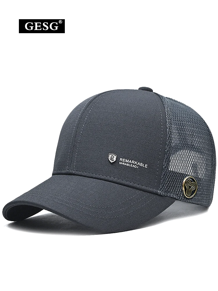 Summer baseball cap with mesh holes, breathable sun protection and sunshade hat for outdoor travel, men's letter duckbill cap - Image 5