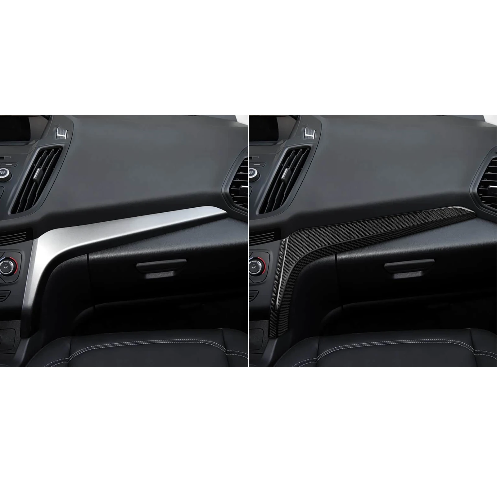 

For Ford Escape 2017-2019 Carbon Fiber Co-pilot Instrument Dashboard Panel Cover Decorative Car Accessories Decoration Sticker