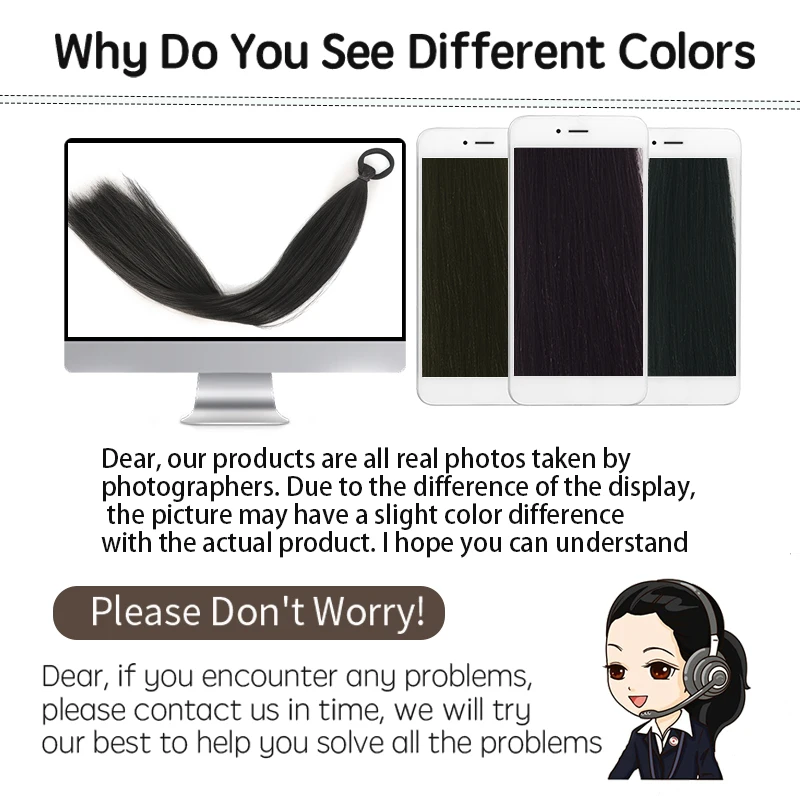 2 قطعة/المجموعة الاصطناعية الشعر ذيل حصان شعر مستعار مستقيم طويل وصلات شعر ذيل حصان مع ربطة شعر مرنة للنساء الفتيات الاستخدام اليومي #2