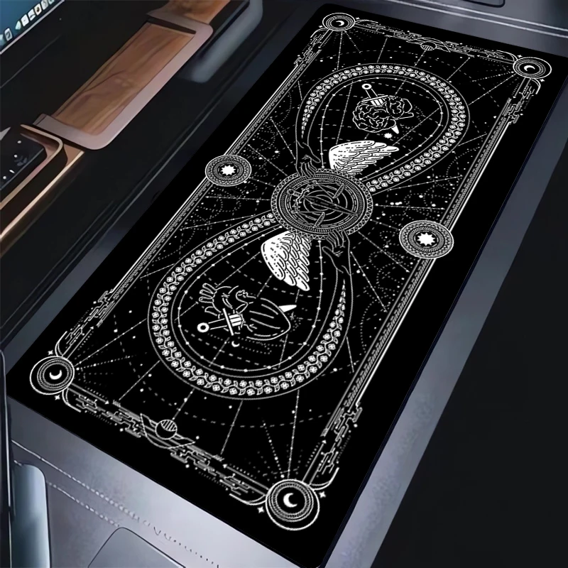 

1PC Mouse Pads Wings of the Holy Sword Desk Mat Gaming Keyboard Pad Stitched Edges and Non-Slip Rubber Base Extended Mousepad