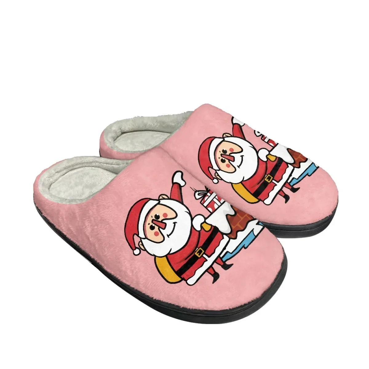 Dropshipping Winter Cotton Slippers Non-Slip Floor Indoor Women's Slides Casual Comfortable Men Bedroom Slippers Christmas Gifts