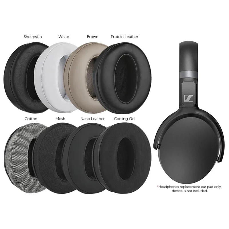 1 مجموعة استبدال وسادات الأذن يناسب بشكل جيد ل Sennheiser HD 4.50 BT NC سماعة بطانة للأذن HD 450BT 4.40BT HD4.40BT وسادات الأذن وسائد الأذن