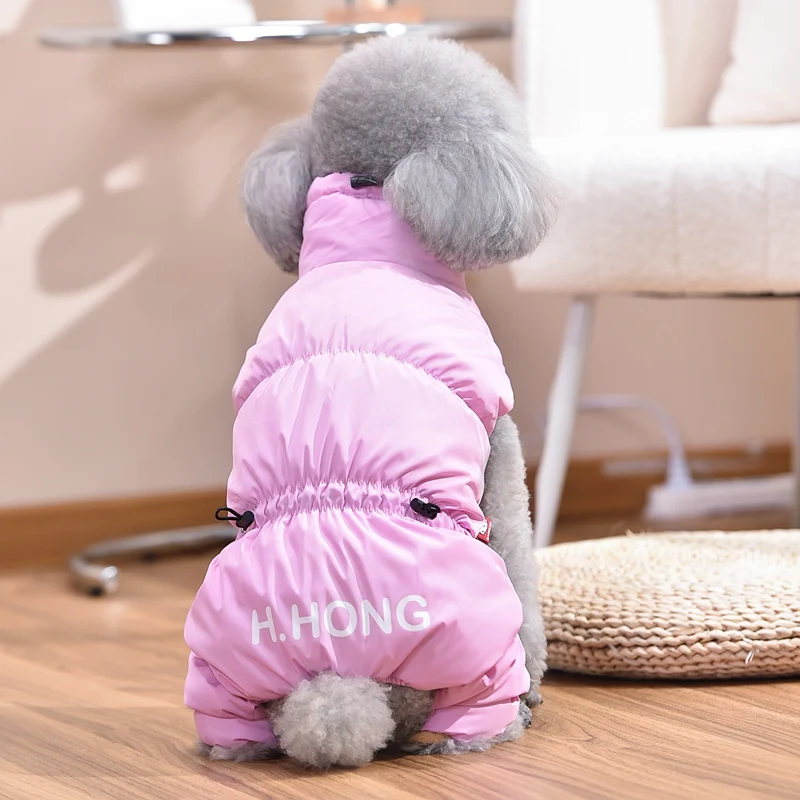 

High Collar Dog Down Jackets 4 Colors Windbreaker Chihuahua Pet Coat Parkas Overall For Puppy Dachshund Clothes 3XL Accessories