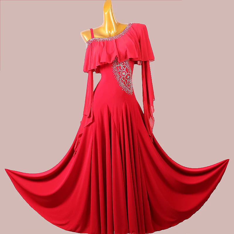 

Modern Dance Dress Standard Ballroom Dance Dress Women Tango Dress Waltz Competition Performance Costumes Ballroom Dress