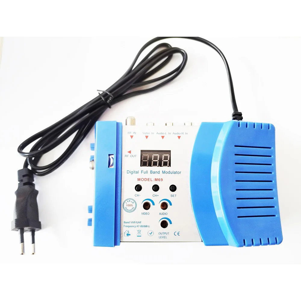 HD Modulator HDM69 Digital Compatible RF PAL/NTSC Frequency Transmitter Computer Accessories EU Plug 100-240V Dropshipping