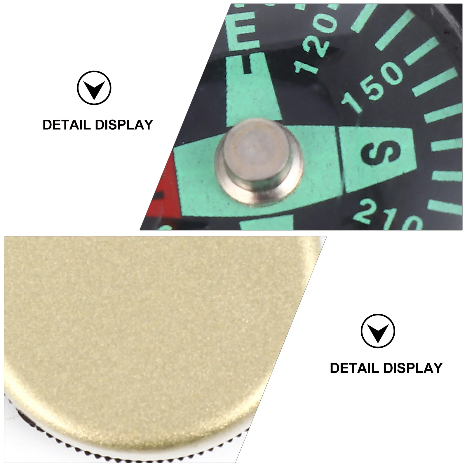 

2Pcs Climbing Compass Carabiner Zinc Alloy Sturdy Lightweight with Direction Indicator and Graduated Ring for Outdoor Adventure