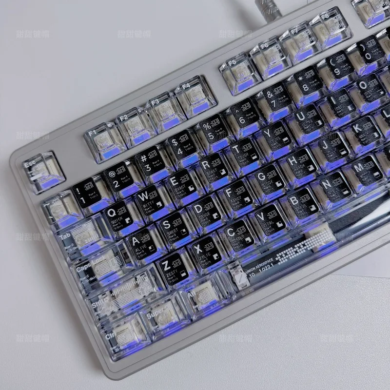 Transparent UV compatible mechanical keyboard
