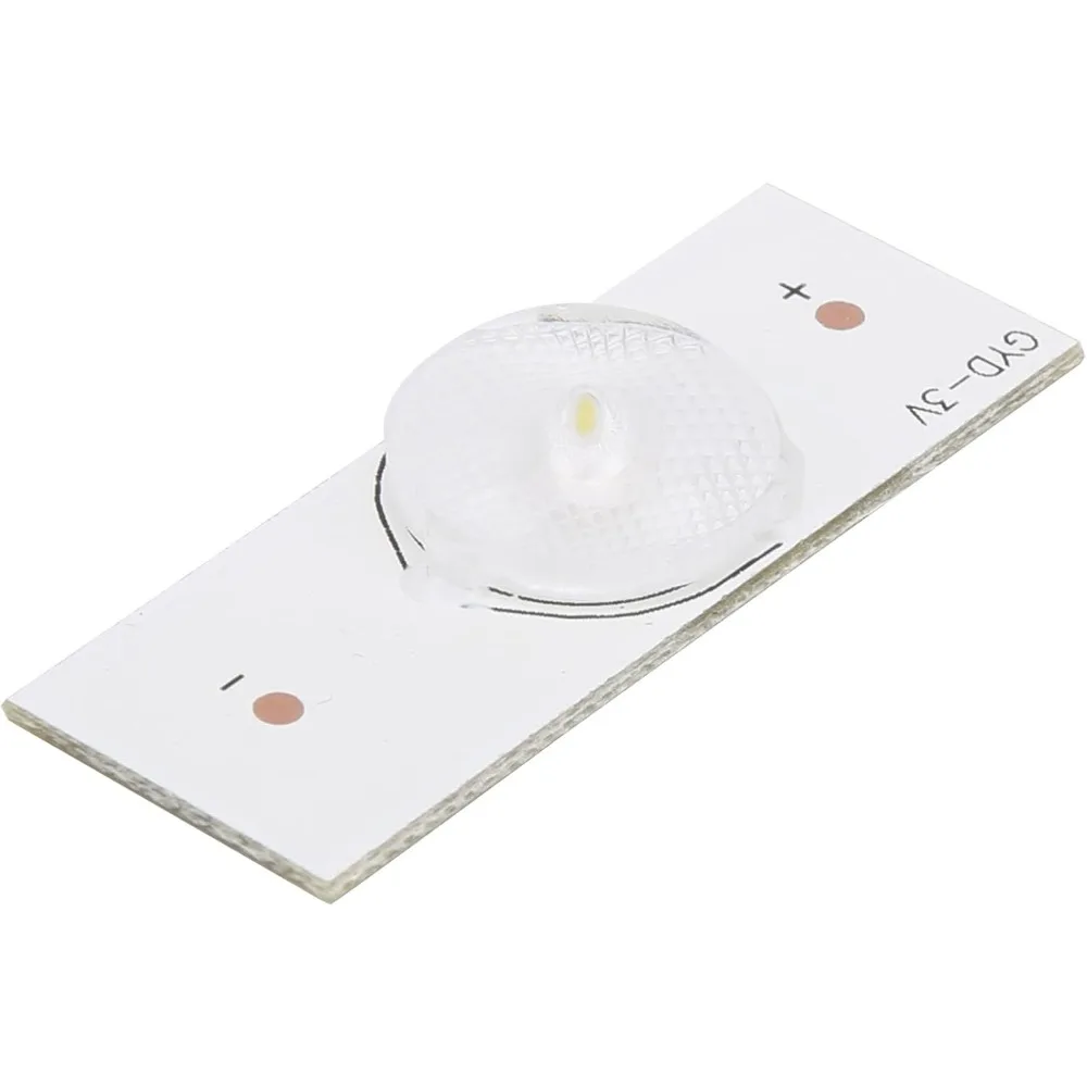 50 قطعة من مصابيح LED، عدسة 3 فولت SMD LED، حبات مصباح اللوحة مع عدسة من الألياف الزجاجية لإصلاح تلفزيون LED مقاس 32-65 بوصة وأضواء الشريط