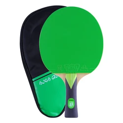 Tuttle 5 raqueta de tenis de mesa de madera contrachapada + 2 de carbono con hoja de goma de Ping Pong colorida para estudiantes de Club de tenis de mesa