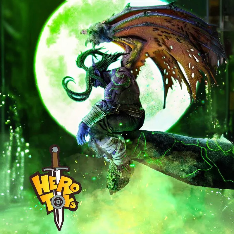 

HERO TOYS Demon Hunter Illidan масштаб 1/10 мужской солдат полный набор около 24 см фигурки Коллекционная модель игрушки куклы подарки