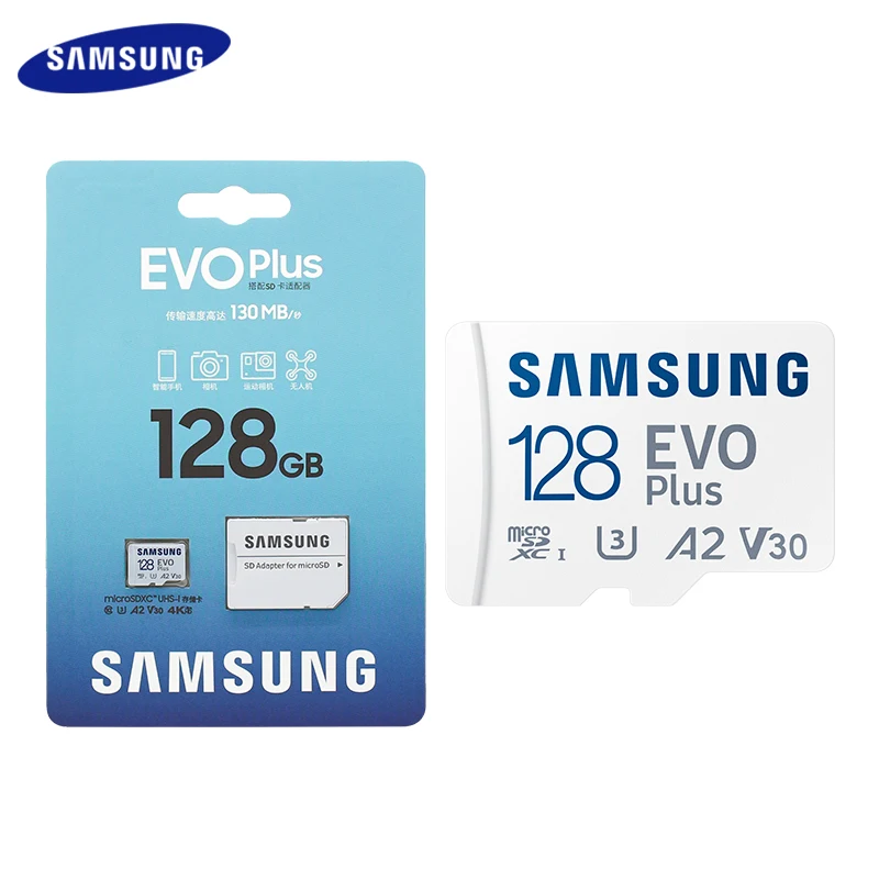 Imagem -06 - Samsung-cartão de Memória Micro sd Cartão Flash tf Classe 10 u1 u3 Sdxc Grau i Evo Plus 256 gb 128gb 64gb Unidades