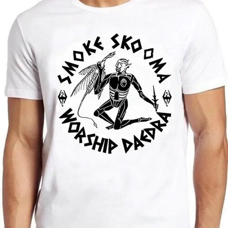 Smoke Skooma Worship Daedra Gamer Heartbeat Video Games Gift Tee T Shirt M874