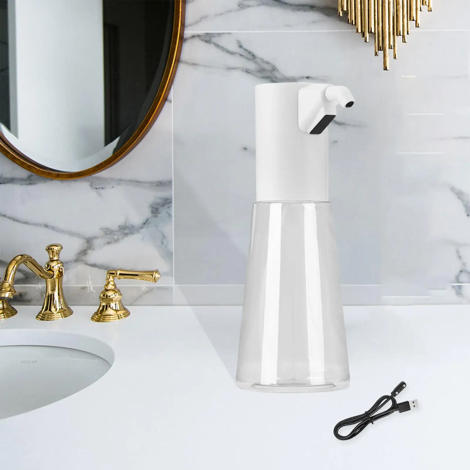 

Electric Liquid Soap Dispenser Rechargeable Space Saving Sturdy Multipurpose