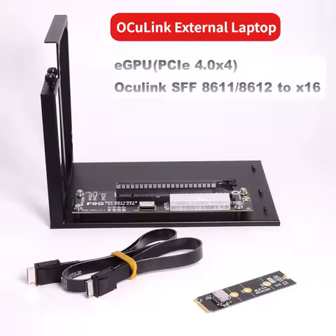 F9G-BK7 PCIe 4.0 X4 64Gbps OCuLink Laptop External Graphics Card ATX GPU Dock for M.2 NVMe to SFF-8612 Oculink eGPU Adapter Card