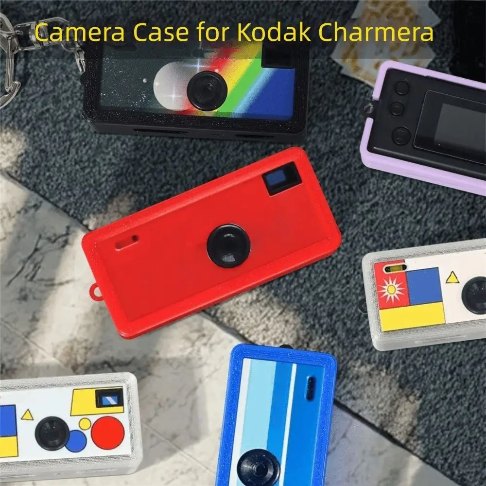 3D Printed Protective Cover Solid Color with Screen Film Decorative Cover Protective Shell for Kodak Charmera Camera