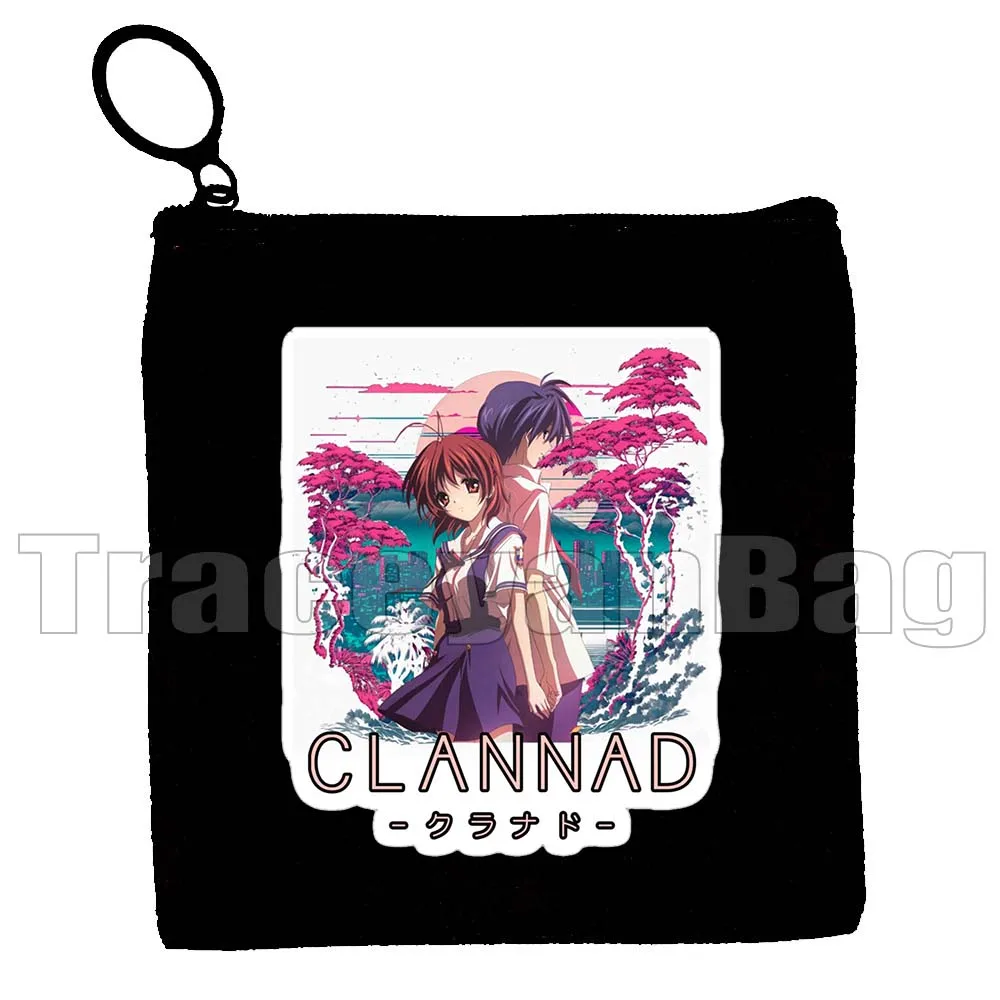 لطيف أنيمي CLANNAD فتاة روبوت فوجيباياشي كيو ناجيسا تومويو كاواي دانغو الهدايا قماش محفظة نسائية للعملات المعدنية مفتاح حافظة صغيرة محفظة الحقيبة