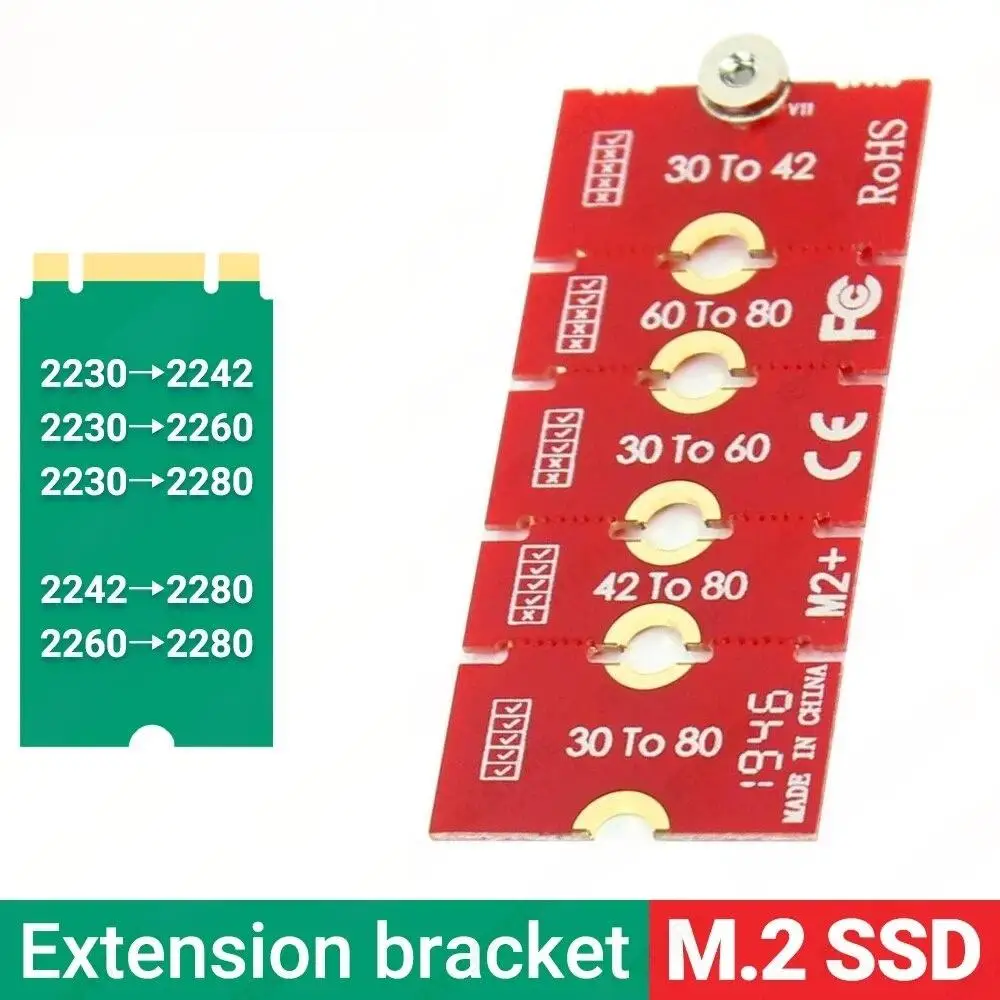 

NGFF NVME SSD Extension Bracket Transfer 2230 2242 2260 2280 Length Extend Adapter Bracket Card Plate Change Long Size