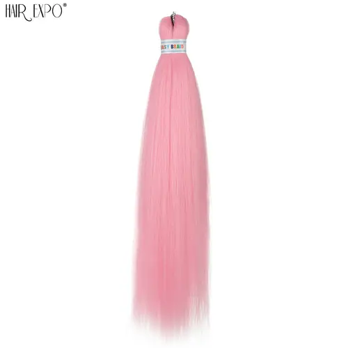 26Inch Easy Braids Hair Synthetic Colourful Pre Stretched Braiding Hair Extensions Jumbo Braids Ombre Yaki Long Straight Hair - Image 11