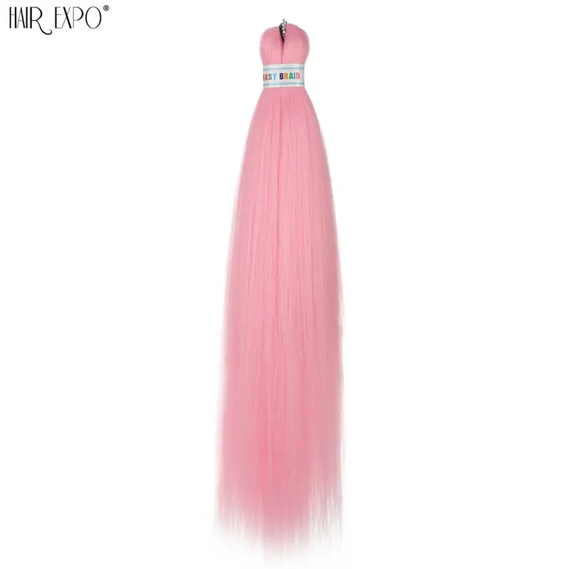 26Inch Easy Braids Hair Synthetic Colourful Pre Stretched Braiding Hair Extensions Jumbo Braids Ombre Yaki Long Straight Hair - Image 11