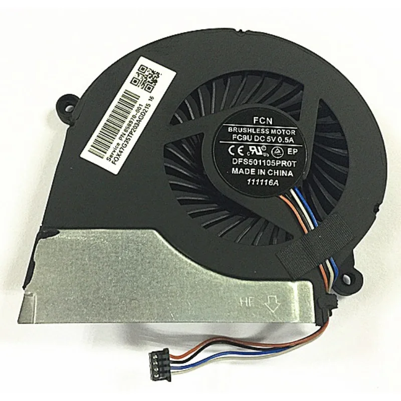 

New CPU Cooling Fan for HP Pavillion 14-E 15-E 17-E Laptop Fan DFS501105PR0T FC9U 0CWR62 724870-001 725684-001