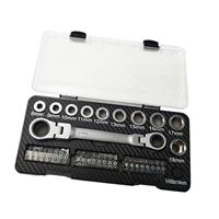 36Pcs Ratcheting Combination Wrench Kit Versatile Accessory 8-18mm Sockets