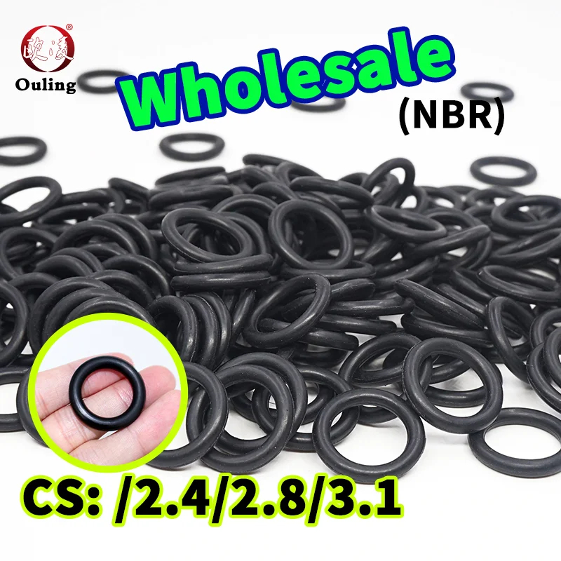 

O-ring wholesale thickness 2.4//3.1/3.6mm cross-section NBR link nitrile rubber gasket seal o ring rubber elastic ring