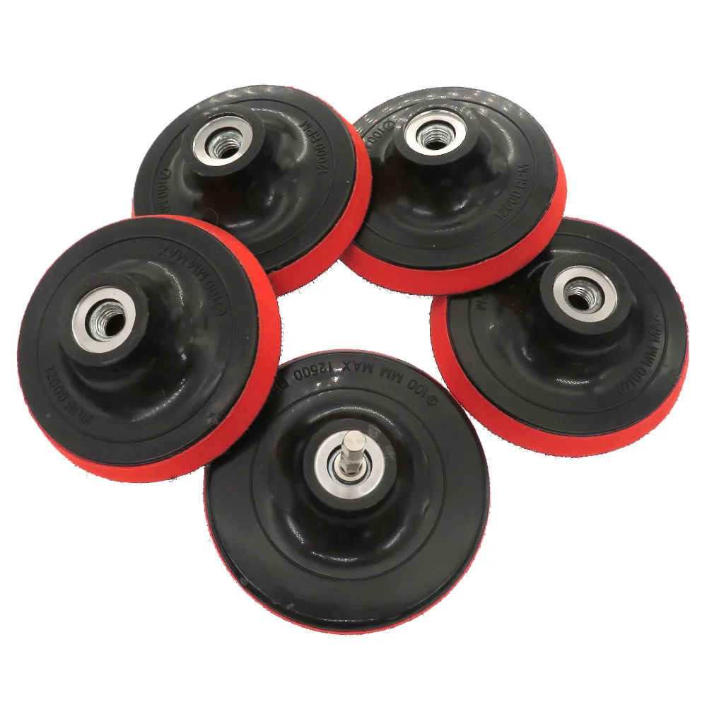 

Accessories Backing Pad With 4 Inch/100mm 6.35mm And Backing Pad Drill Adapter For Rotary Tools Loop Buffing Pad M10