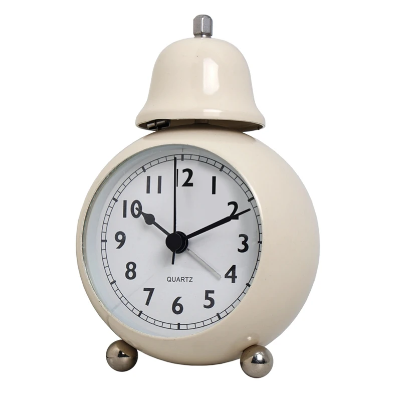 Alarm Clock,Bedside Analog Alarm Clock For Bedroom Battery Operated Round Clock For Room Decoration