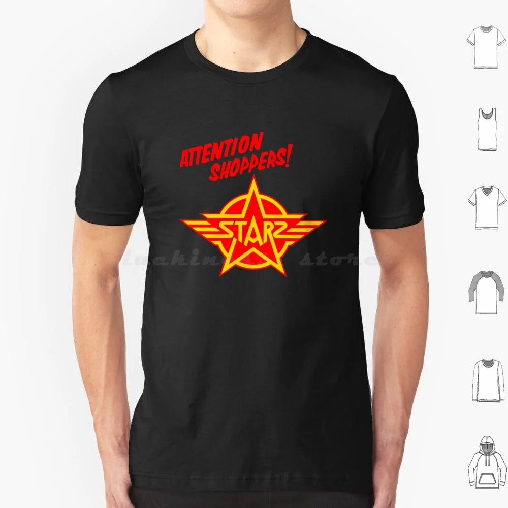 Starz : Attention Shoppers! T Shirt Cotton Men Women DIY Print Starz Starz Band Music Hard 70s 1970s 70s Classic Attention