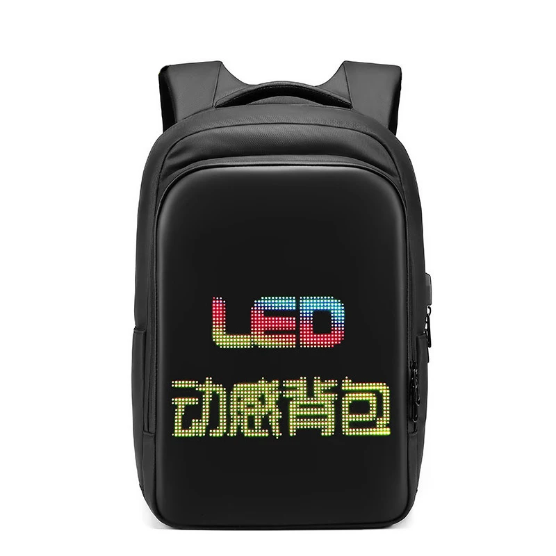 Imagem -02 - Display Led Mochila de Viagem Negócios Portátil Mochila Homem Faça Você Mesmo Malha Inteligente Pix Mochila Escolar Mulher Multimídia Mochila