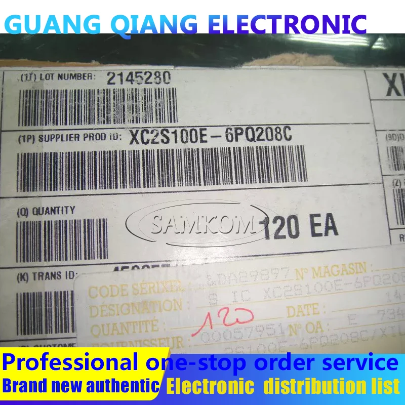 

1PCS XC2S100E-6PQ208C IC FPGA 146 I/O 208QFP