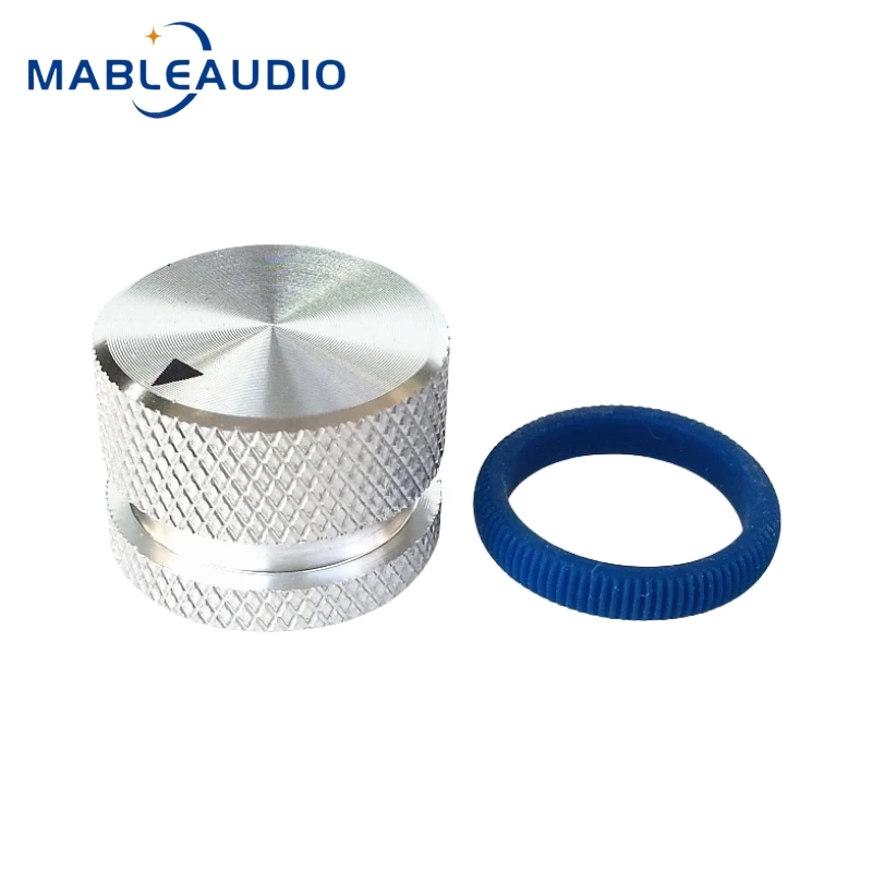 1 Stück 25x18mm Voll aluminium legierung Voll knopf Lautstärke regler Potentiometer Hifi Audio verstärker Farbe Gummiring Rändel knopf – Detail 23