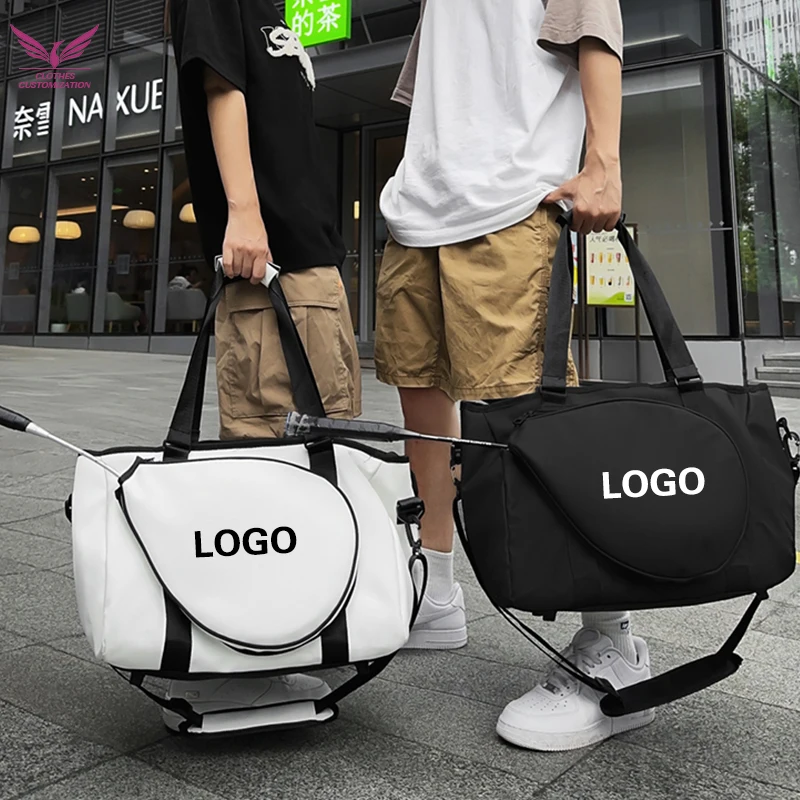 Large Capacity Badminton Racket Bag DIY LOGO Sports Tennis Bag Men's Portable Sports and Fitness Bag personality customization