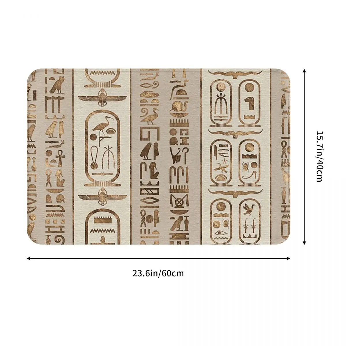 Egyptian Hieroglyphs Pastel Gold Doormat Sand Scraping Carpet Rug Kitchen Entrance Home Floor Mat for Bathroom Footpad Mats
