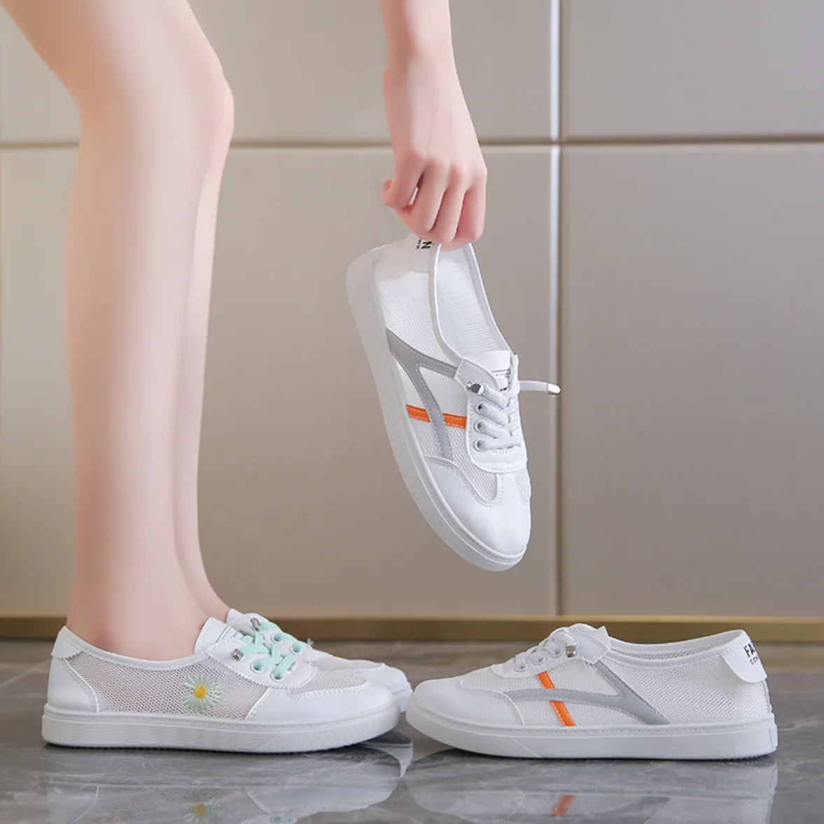 2024 new arrival women fashion high quality white shoes summer shoes