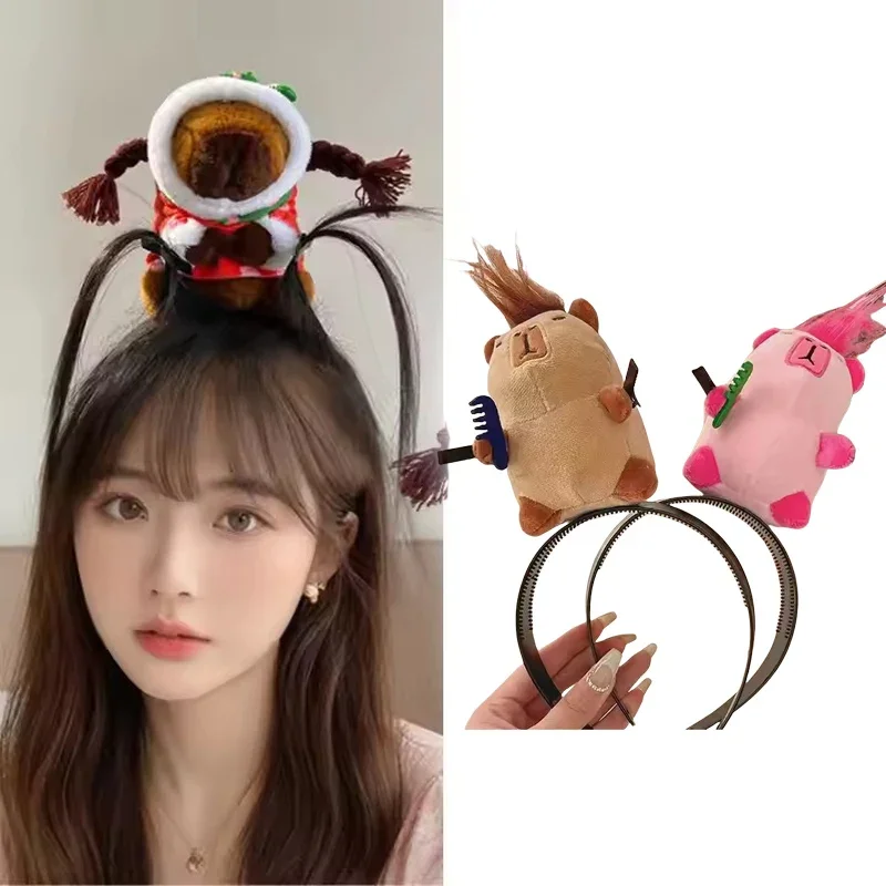 Niedliches Design Haarband Cartoon Bär Haarspange Plüschpuppe Stirnband Französische Haarnadel mit breiter Krempe Kopfbedeckung Kreatives Mädchen Geschenk Stirnband