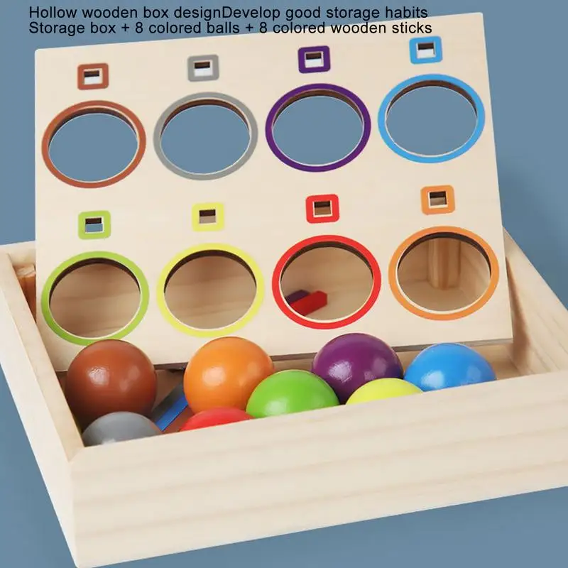 Balle arc-en-ciel assortie pour bébé, jouet en bois Montessori, tri des couleurs, jeu sensoriel cognitif, entraînement de la motricité Fine, jouets éducatifs précoces