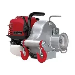 Light Weight Outdoor Use Small Portable Petrol Gasoline Engine Driven Capstan Windlass Wire Rope Winch