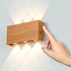 Nordische wand lampe led aluminium außen innen ip65 oben unten weiß schwarz modern für zu hause treppen schlafzimmer nachttisch badezimmer licht