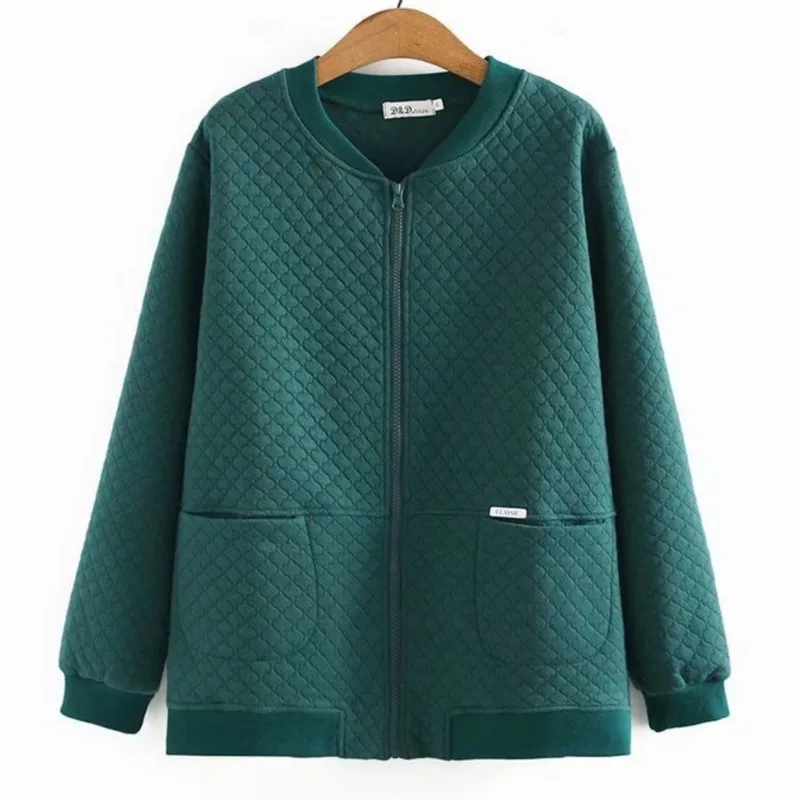 Women Clothing Jacket Plus Size Autumn Winter Outerwear New Casual Quilted Coat Female Zipper Baseball Uniform