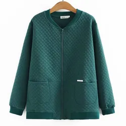 Women Clothing Jacket Plus Size Autumn Winter Outerwear New Casual Quilted Coat Female Zipper Baseball Uniform