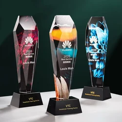 Sports Movie Award Event Souvenir Custom Crystal Trophy Color Printing Picture Personalized Gifts Home Living Room Decoration