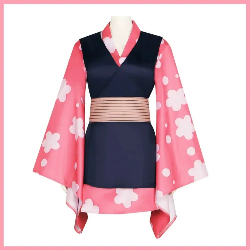 أنيمي ماكومو تأثيري حلي شعر مستعار قناع ثوب الكيمونو الياباني فستان البشكير سترة امرأة لطيف Kawaii هالوين ملثمين الكرة البدلة vl;6